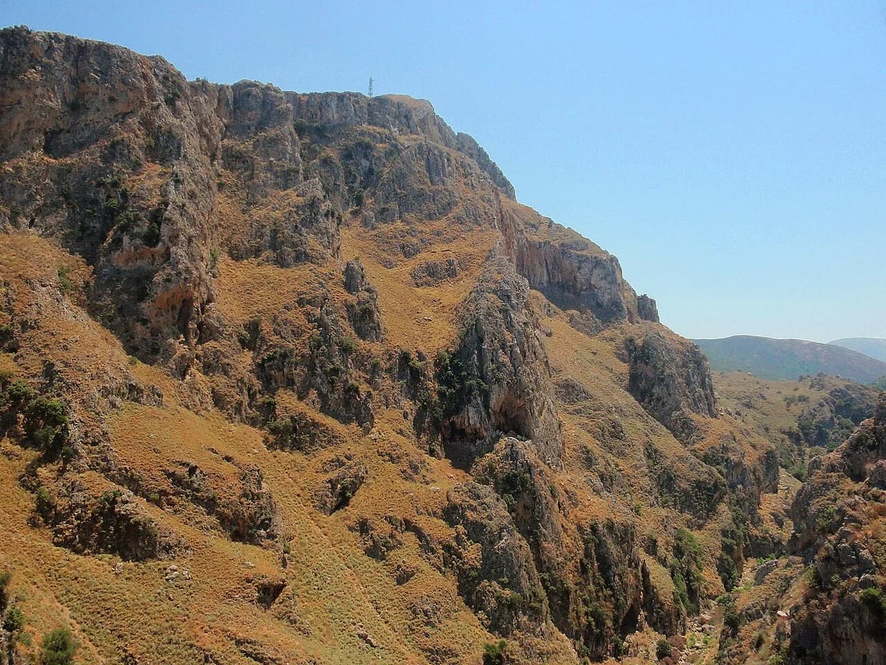 The rocky landscape of Topolia Gorge in western Crete